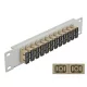 Delock 10  üvegszálas patch panel 12 portos SC Duplex bézs 1U szürke