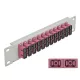 Delock 10  üvegszálas patch panel 12 portos SC Duplex ibolya 1U szürke