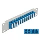 Delock 10  üvegszálas patch panel 12 portos LC Quad kék 1U szürke