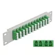 Delock 10  üvegszálas patch panel 12 portos LC Quad zöld 1U szürke