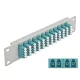 Delock 10  üvegszálas patch panel 12 portos LC Quad vízkék 1U szürke