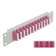 Delock 10  üvegszálas patch panel 12 portos LC Quad ibolya 1U szürke