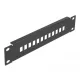 Delock 10  optikai szálas patch panel 12 portos SC Simplex / LC Duplex-hez 1U fekete
