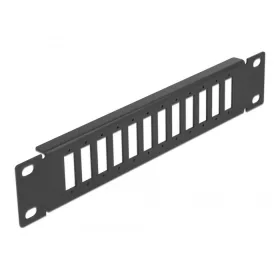   Delock 10  optikai szálas patch panel 12 portos SC Duplex / LC Quad-hez 1U fekete