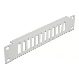   Delock 10  optikai szálas patch panel 12 portos SC Duplex / LC Quad-hez 1U szürke
