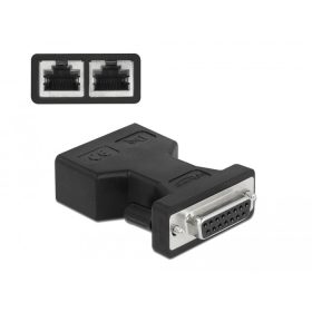 Delock D-Sub 15 tűs anya   2 db. RJ45 anya adapter
