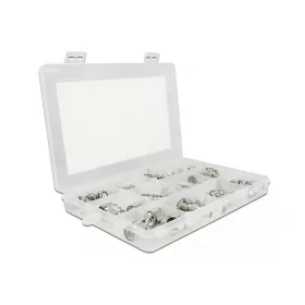   Delock 48 darabos krimp doboz 50 Ohm BNC, TNC és N csatlakozókkal