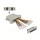 Delock D-Sub HD 44 tűs krimp anya - 2 x RJ45 anya eszközkészlettel bézs színben (66836)