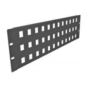 Delock 19  48 portos fekete Keystone Patch Panel 3U (66838)