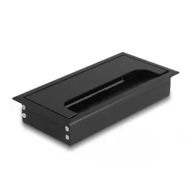   Delock Kábel tömítő/rendező asztalba szerelt változathoz kefével 160 x 80 x 28 mm méretű, fekete (66856)