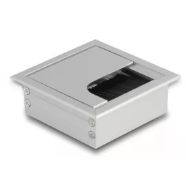   Delock Kábel tömítő/rendező asztalba szerelt változathoz kefével 80 x 80 x 28 mm méretű, ezüst (66860)