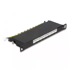 Delock 10  patch panel 8 porttal Cat.6A 0,5U fekete