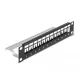 Delock 10  Keystone patch panel 12 porttal és tehermentesítővel 1U fekete