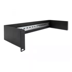 Delock 19” DIN sin panel 2U fekete (66884)
