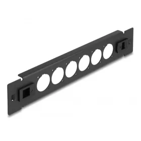   Delock 10  D-típusú patch panel 6 porttal eszköz nélkül szerelhető fekete (66899)