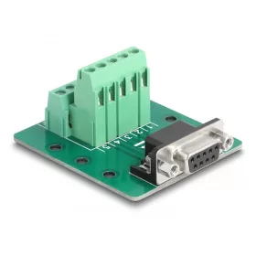   Delock D-Sub 9 tűs anya - Terminal Block DIN sínhez (66908)