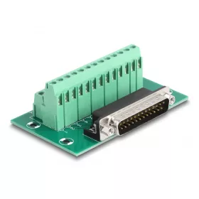 Delock D-Sub 25 tűs apa - Terminal Block DIN sínhez