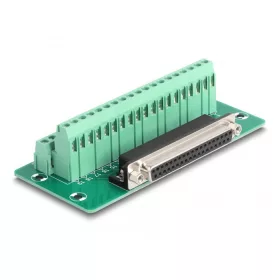   Delock D-Sub 37 tűs anya - Terminal Block DIN sínhez (66914)