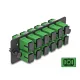 Delock Üvegszálas Adapter Panel SC Simplex APC 12 Port zöld (66926)