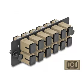   Delock Üvegszálas Adapter Panel SC Simplex OM1 / OM2 12 Port bézs (66927)