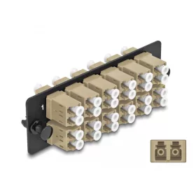   Delock Üvegszálas Adapter Panel LC Duplex OM1 / OM2 12 Port bézs (66932)