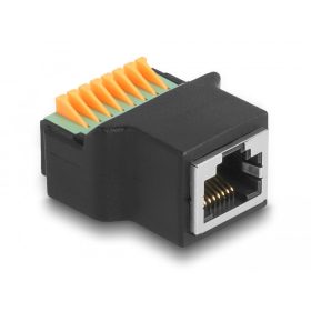   Delock RJ45 anya - terminál blokk nyomógombbal adapter (66948)