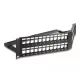 Delock 19  Keystone Patch Panel 48 port húzásmentesítővel, 2U ferde fekete