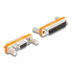   Delock Adapter D-Sub 9 tűs anya csavaranyákkal - D-Sub 25 tűs apa csavarokkal (66981)