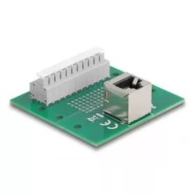  Delock RJ50 anya - Terminal block nyomógombbal hajlított DIN sínhez (67013)