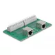 Delock RJ50 2 db. anya - 2 db. Terminal block nyomógombbal DIN sínhez (67014)