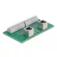 Delock RJ50 2 db. anya - 2 db. Terminal block nyomógombbal hajlított DIM sínhez (67015)