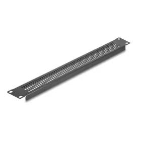 Delock 19  vakpanel kerek lyukakkal 1U fekete (67035)