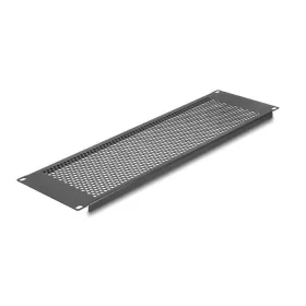 Delock 19  vakpanel kerek lyukakkal 3U fekete (67037)