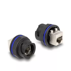 Delock RJ45 Cat.6A beépített csatlakozó fekete (67048)