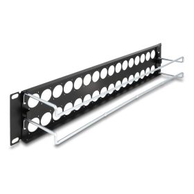   Delock 19  D-típusú patch panel húzásmentesítéssel, 32 porttal 2U fekete (67057)
