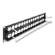 Delock 19  D-típusú patch panel húzásmentesítéssel, 32 porttal 2U fekete (67057)
