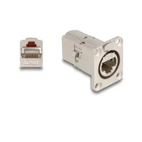   Delock D-típusú RJ45 beépített csatlakozó Cat.6A STP fém (67062)