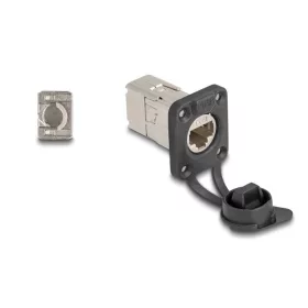   Delock D-típusú RJ45 beépített csatlakozó LSA kapcsolattal Cat.6A STP védősapkával IP66 por- és vízbiztos (67063)