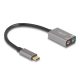 Delock Külső USB Type-C  csatlakozójú hangkártya 2 x 3,5 mm sztereo jack Plug & Play audio adapterrel (67071)