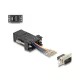 Delock D-Sub 9-tűs dugó   RJ12 anya összekötő adapter fekete (67072)