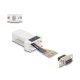 Delock D-Sub 9-tűs anya   RJ12 anya összekötő adapter fehér (67078)