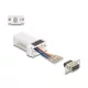 Delock D-Sub 9-tűs anya   RJ12 anya összekötő adapter fehér (67078)