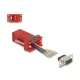 Delock D-Sub 9-tűs anya   RJ12 anya összekötő adapter piros (67079)