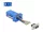 Delock D-Sub 9-tűs anya   RJ12 anya összekötő adapter kék (67080)
