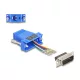 Delock D-Sub 15-tűs dugó   RJ12 anya összekötő adapter kék (67085)