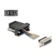 Delock D-Sub 15-tűs anya   RJ12 anya összekötő adapter fekete (67087)