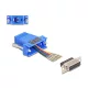 Delock D-Sub 15-tűs anya   RJ12 anya összekötő adapter kék (67090)