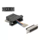 Delock D-Sub 25-tűs dugó   RJ12 anya összekötő adapter fekete (67092)