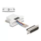 Delock D-Sub 25-tűs dugó   RJ12 anya összekötő adapter fehér (67093)