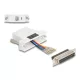Delock D-Sub 25-tűs anya   RJ12 anya összekötő adapter fehér (67098)